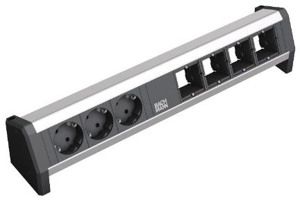 Bachmann Listwa zasilająca DESK 3x Gniazda 4xABD GST18 - 902.003