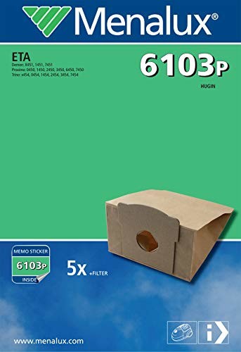 Electrolux Menalux 6103 P 5 x worki do odkurzacza papier do Eta 6103 P