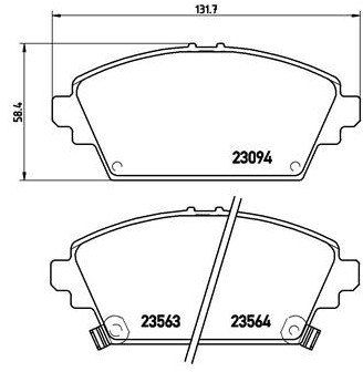 BREMBO Zestaw klocków hamulcowych, hamulce tarczowe P 28 029
