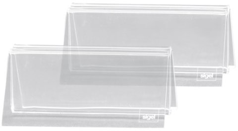 Sigel TA150 stojak reklamowy, zaciskowy, na różne formaty, pleksi, 10 x 5 x 6 cm, 2 sztuki w zestawie TA150