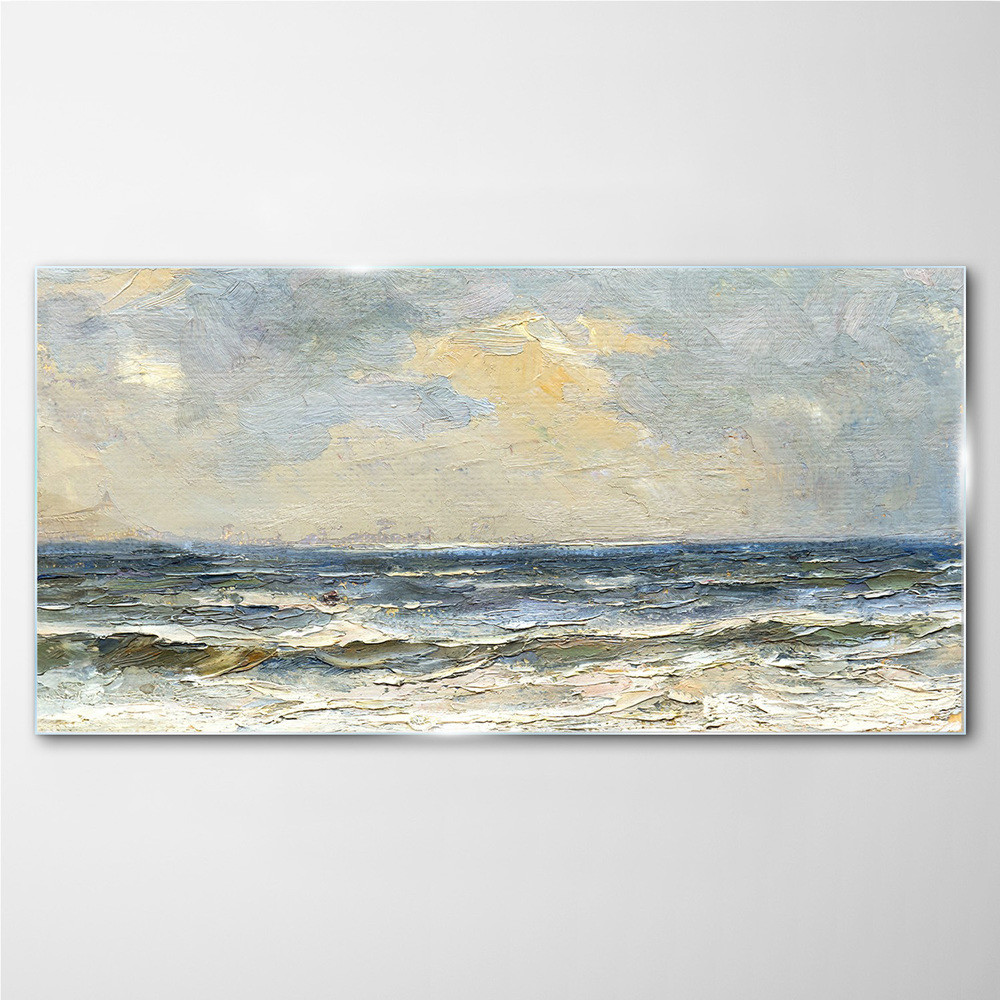 PL Coloray Obraz na Szkle morze fale niebo 100x50cm