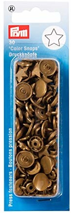 Prym 393211 zatrzask bez szycia Color Snaps gwiazda złota, tworzywo sztuczne, jeden rozmiar