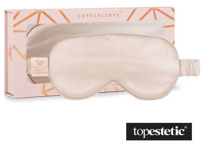 Crystallove Crystallove Opaska Na Oczy Do Spania Jedwabna (złota) 1 szt