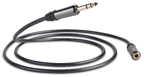 QED qed Performance przedłużacza słuchawek (grafitowy, wtyczka jack 6,35 MM męski na żeński) 5036694041680