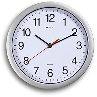 Maul MAUL Zegar ścienny zegar sterowany falami radiowymi Run, średnica 250 MM, srebrny 9052595