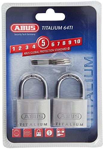 Abus ABUS 64TI/40 Titalium Padlock 40 MM Twin Pack ABU64TI40TC-TBK