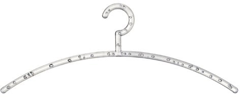 Wenko 14112100 wieszak Typ Bubble 5er, wieszaki na ubrania, tworzywo sztuczne polistyren, 46 x 17.5 x 1.2 cm, przezroczysty 14112100