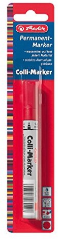 Herlitz 8665408 marker Colli 1  4 MM, w kolorze czarnym, czerwony 8665606