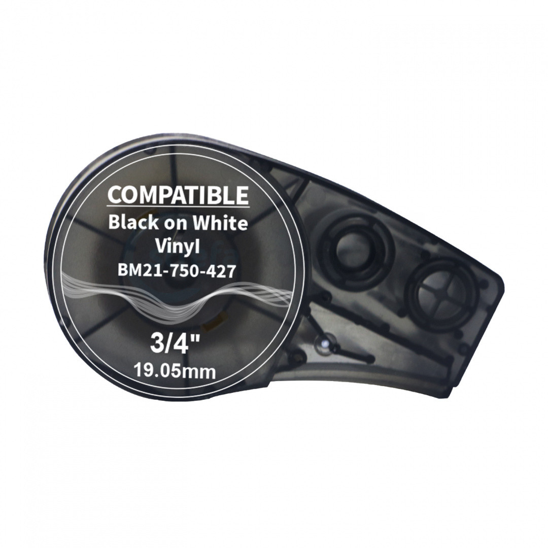 strefadrukarek.pl Taśma Brady BM21-750-427 19,05mm x 4,27m biała czarny nadruk - zamiennik | OSZCZĘDZAJ DO 80% - ZADZWOŃ! 730811399 PROMOCJA! BR-BM21-750-427