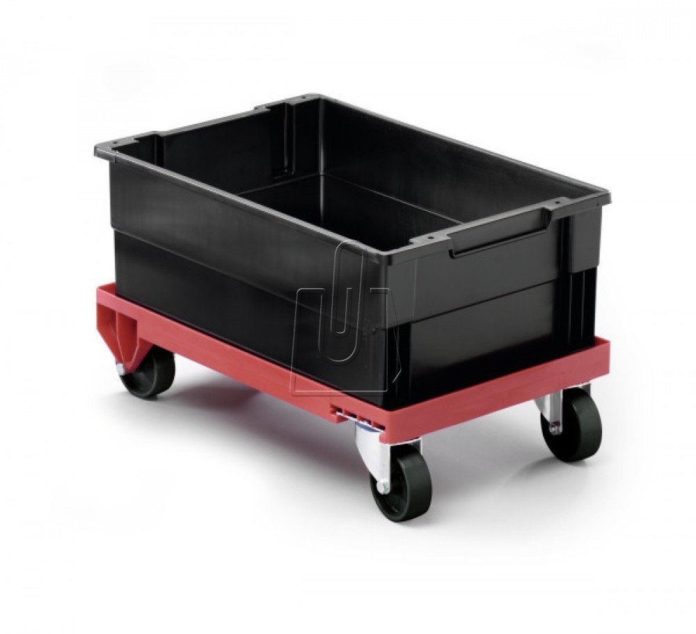 Durable Wózek transportowy z 4 kółkami obrotowymi czerwony 1809693180
