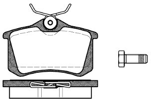 RoadHouse Zestaw klocków hamulcowych, hamulce tarczowe 2263.01