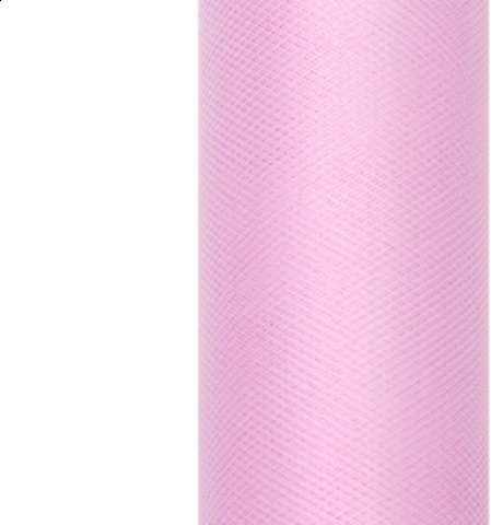 PartyDeco Tiul gładki, różowy jasny, 0,30 x 9 m TIU30-081