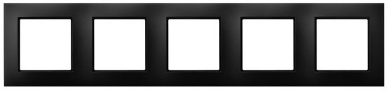 Ospel Ramka pięciokrotna Czarny metalik Aria - R-5U/33