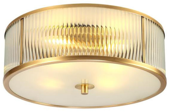 COPEL Plafon LAMPA sufitowa CGBRASION60 Copel okrągła OPRAWA szklana glamour nad łóżko mosiądz CGBRASION60