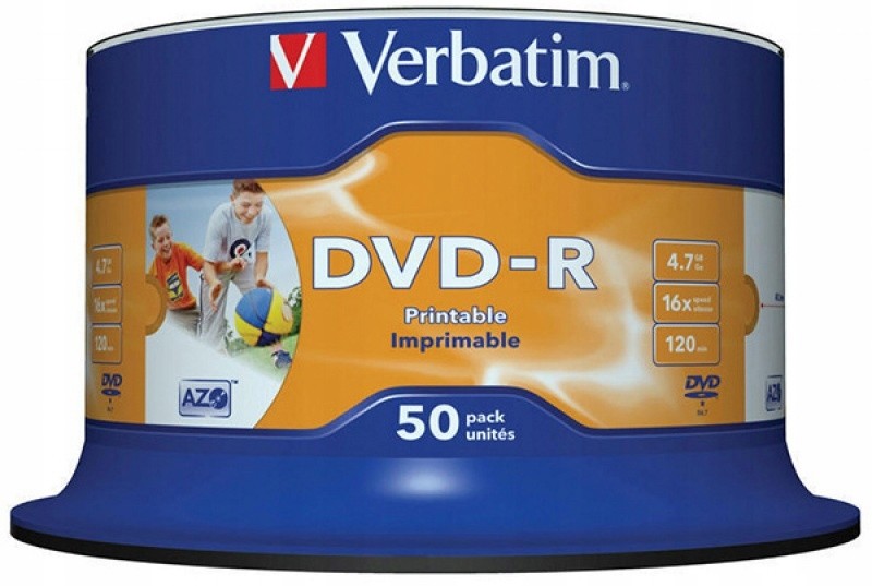 Płyta Dvd-r ,7GB prędkość 16x 50szt do nadruku