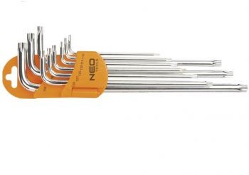 NEO-TOOLS Zestaw kluczy Torx magnetycznych, T10 - T50 - 9 sztuk - NEO TOOLS (09-526)
