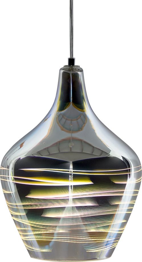 Shumee Lampa wisząca Shumee Lampa wisząca szklana srebrna SANGONE 68831