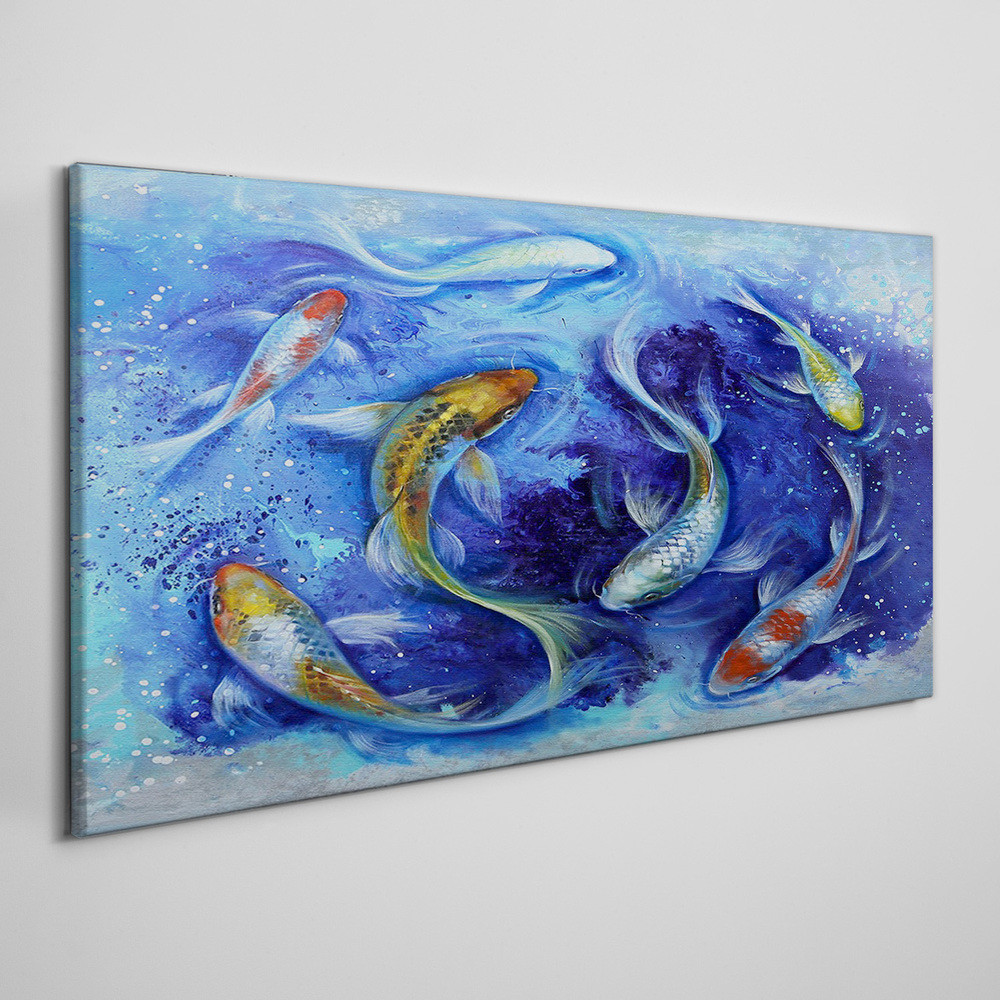 PL Coloray Obraz na Płótnie Zwierzę Ryby Koi Woda 140x70cm