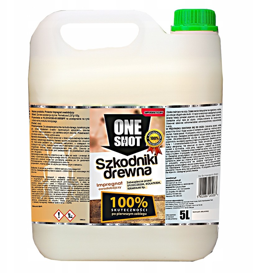 OneShot Impregnat na szkodniki drewna Termity 5L