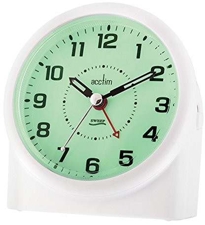 Acctim Budzik acctim 14282 Central smar tlite z dyskretny sekunda, biały 14282