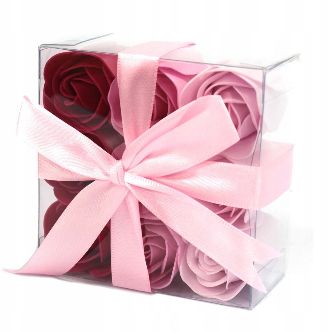 Zestaw 9 Mydlanych Różowych Róż