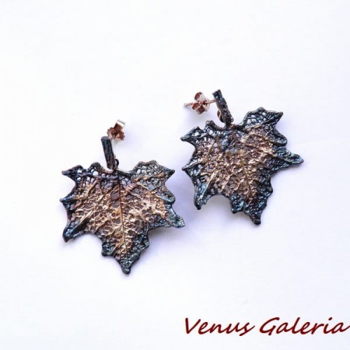 Kolczyki srebrne - Klon duży 239