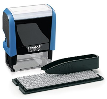 Trodat pieczęć 4911typo Printy, do samodzielnego wydajniejsza/niebieski 3 liniowy 9008056431442