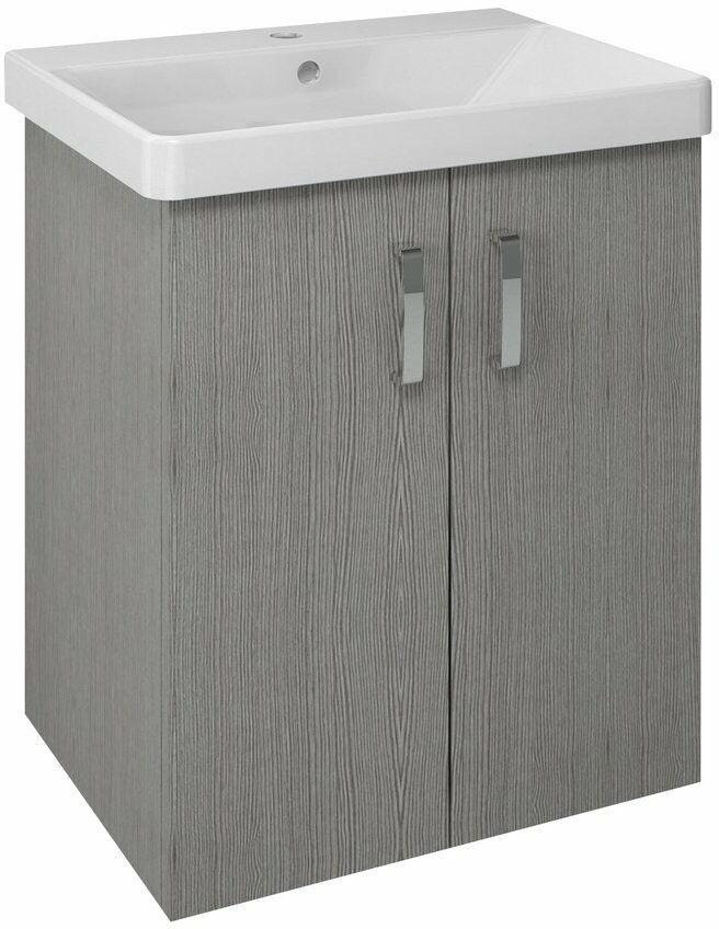 Sapho THEIA szafka umywalkowa 56,4x70x43,5cm 2 drzwiczki dąb srebrny TH063) TH062-1111