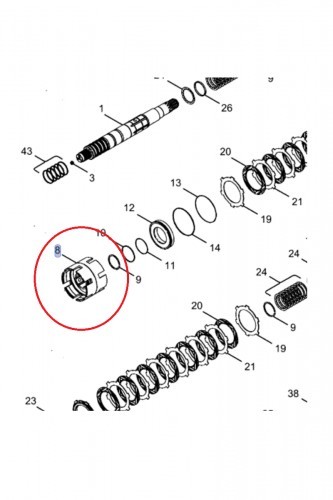 NEW HOLLAND CASE Kosz sprzęgłowy CNH 220617A1 - 86987595 86987595
