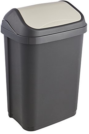 keeeper OKT 10306826000 pojemnik na odpady Bin 'Swing' 10 L, Grafitowy/kremowy 1030682600000