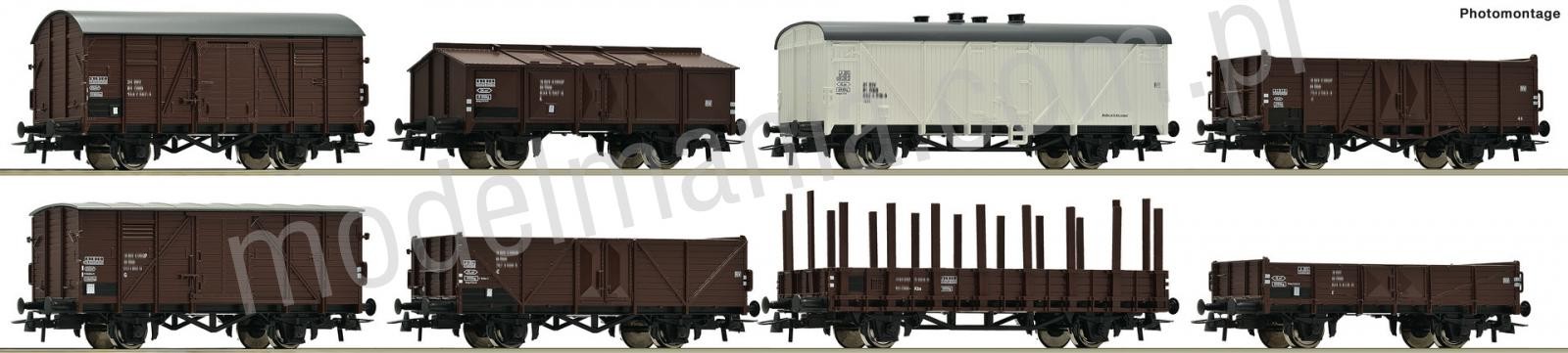 Roco Zestaw 8 wagonów towarowych 44001