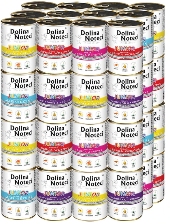Dolina Noteci Premium Junior MIX SMAKÓW Zestaw 48 x 400g  od 95zł +DO 3% ZWROTU W PROGRAMIE LOJALNOŚCIOWYM ZEST-DNP-JUN-400-48