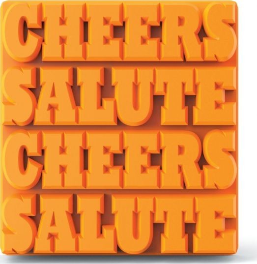 Zoku tacka do kostek lodu Cheers Salute 11,5 x 17,6 cm silikonowa pomarańczowa twm_614741