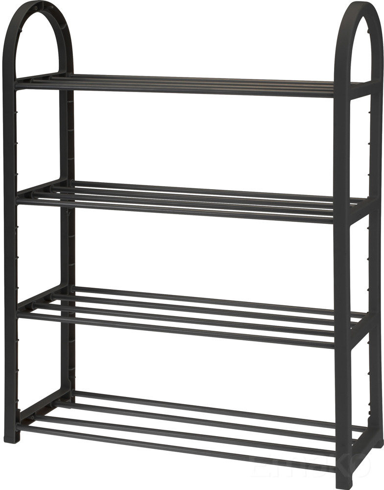 Storagesolutions Stojak na buty STORAGESOLUTIONS, czarny, 4 poziomy, 65x50x19 cm