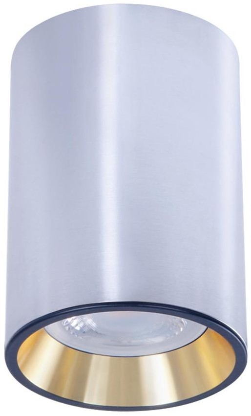 SpectrumLED Chloe Mini Gu10 Ip20 Okrągła Korpus Srebrny Środek Złoty Obwódka Czarna SLIP005014