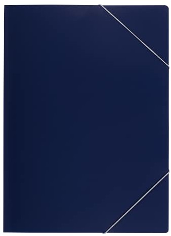Elba 100555331 napinacz narożny, opakowanie 10 szt. teczka z tworzywa sztucznego PP, ciemnoniebieska 100555331