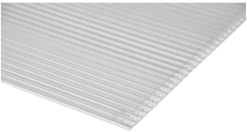 POLYXO Płyta komorowa poliwęglanowa przezroczysta 6 mm 200x105 cm Polyxo