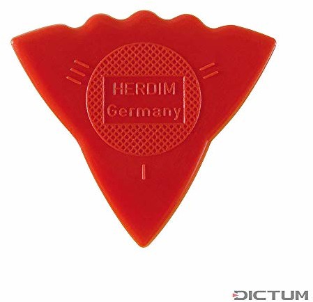 Herdim Herdim kostka do kostek/pick 3 grubości, czerwona, średnia, I = miękka, II  średnia, III  twarda, 12 sztuk 600202