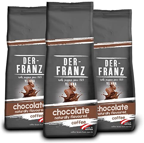 Der-Franz Der-Franz Kawa, aromatyzowana naturalną czekoladą UTZ, cała ziarna, 3 x 500 g