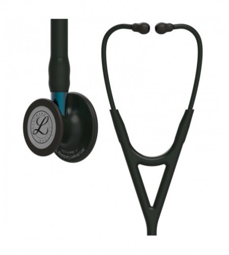 LITTMANN Stetoskop Littmann Cardiology IV 6201 Stetoskop kardiologiczny Black-Finish przewód czarny trzonek niebieski TOW017538