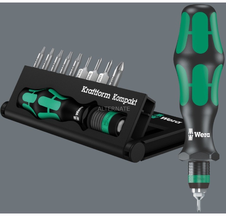 Wera Kraftform Kompakt 12 Zestaw Śrubokręt z wymiennymi końcówkami, Zestaw bitów 4013288155887