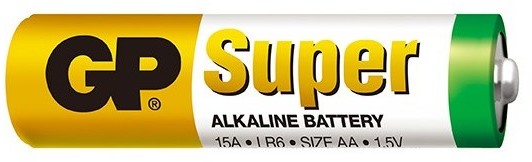 GP Bateria Alkaiczna LR6 AA / LR03 AAA 1,5V 15A Super 1szt