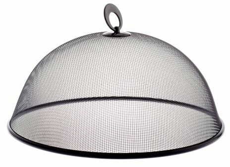 Osłona metalowa na jedzenie śr. 30 cm, czarny