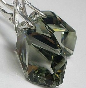 Swarovski OKAZJA kolczyki SREBRO CERTYFIKAT