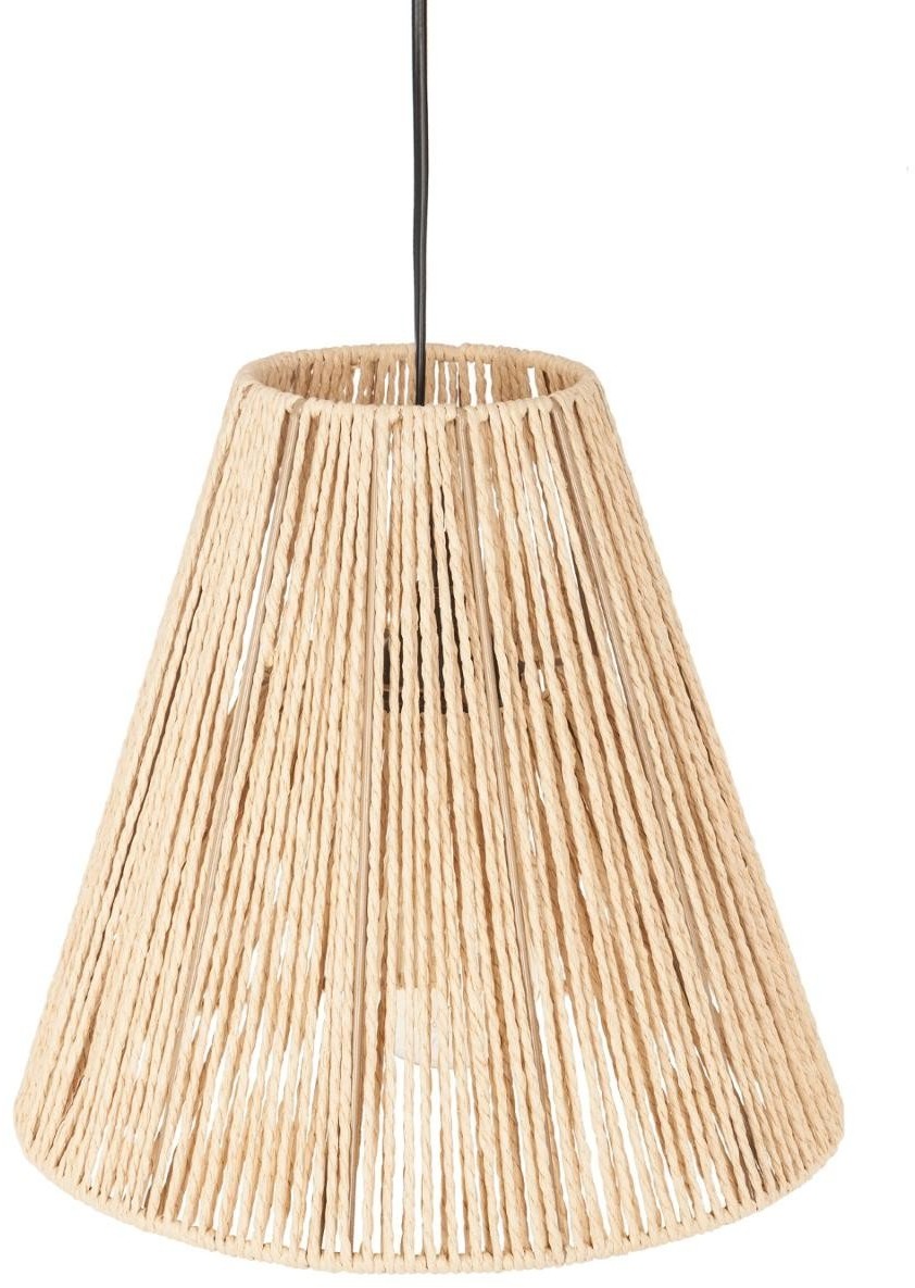 Atmosphera Lampa wisząca z kloszem z metalu i papieru 30 cm beżowa 157702