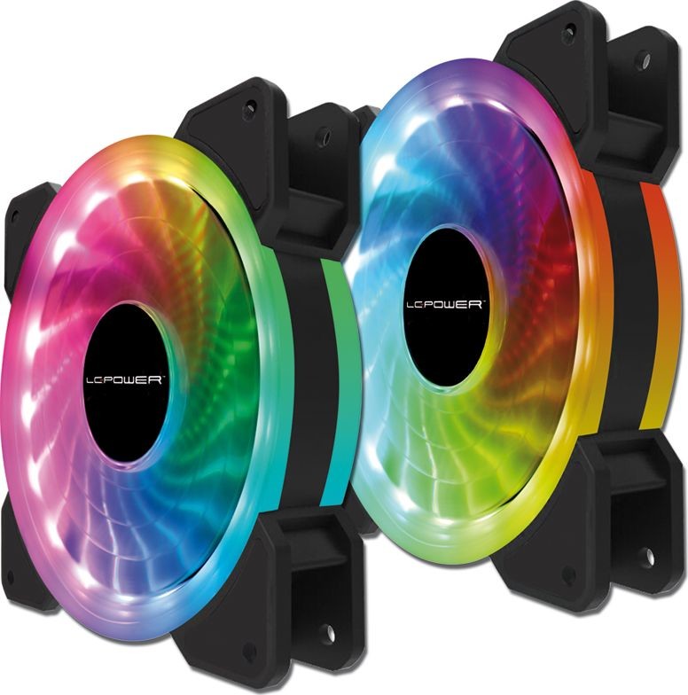 LC-Power CF PRO RGB 120mm 2-pack + Pasek LED LC-CF-PRO-RGB-COMBO LC-CF-PRO-RGB-COMBO