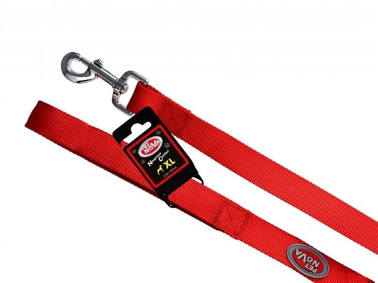 Haas F1 Team Pet Nova Pet Nova nylonowa podszyta Neoprene Comfort XL 2,5cm x 120cm czerwona