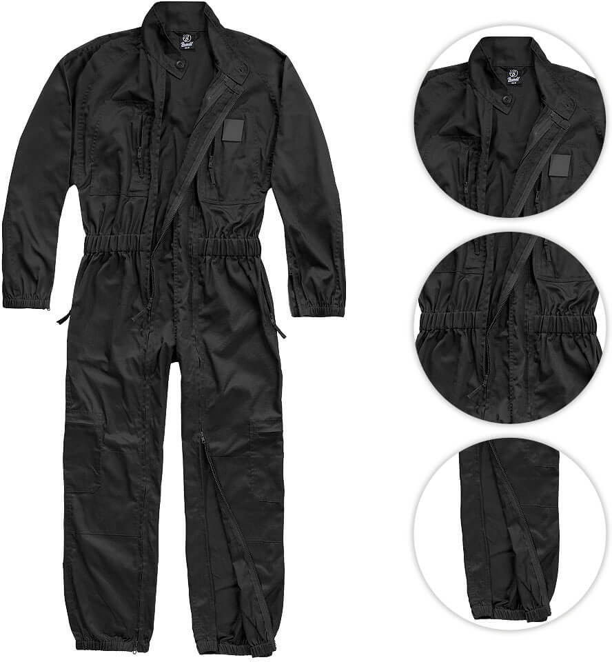 Brandit Kombinezon Taktyczny Flightsuit Czarny 1200.2/S