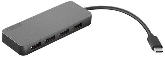 Lenovo USB-C to 4 Port USB-A Hub - hub - 4 ports USB hub - 4 - Szary 4X90X21427