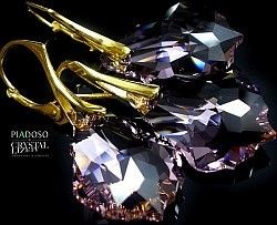 Arande SWAROVSKI komplet ZŁOTE SREBRO FIOLET 22MM 1213086046